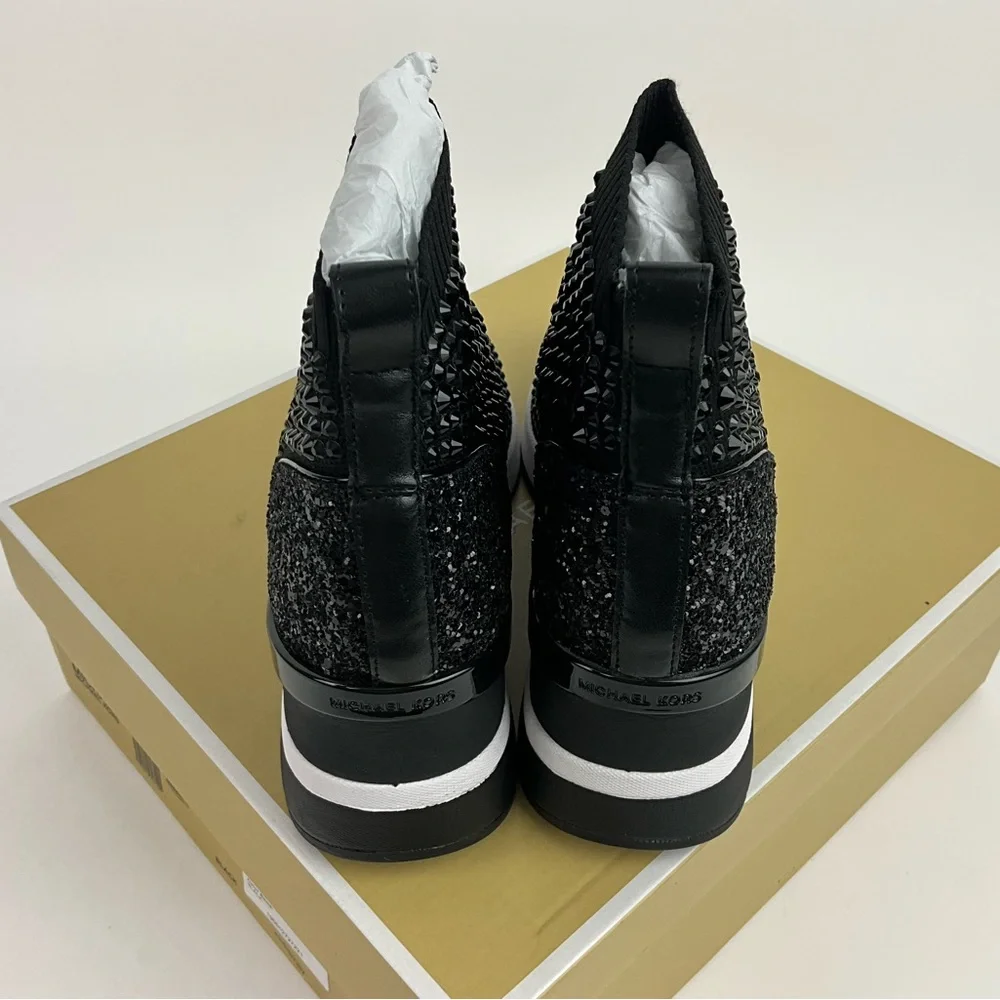 Michael Kors Black Skyler Bootie Sparkle Womens Size 8 New In Box - Picture 4 of 11